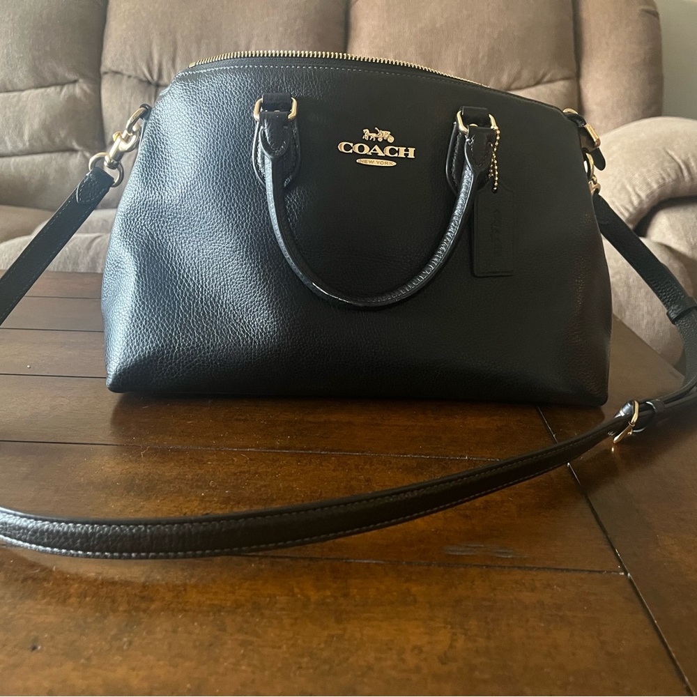 Coach Black Leather Satchel